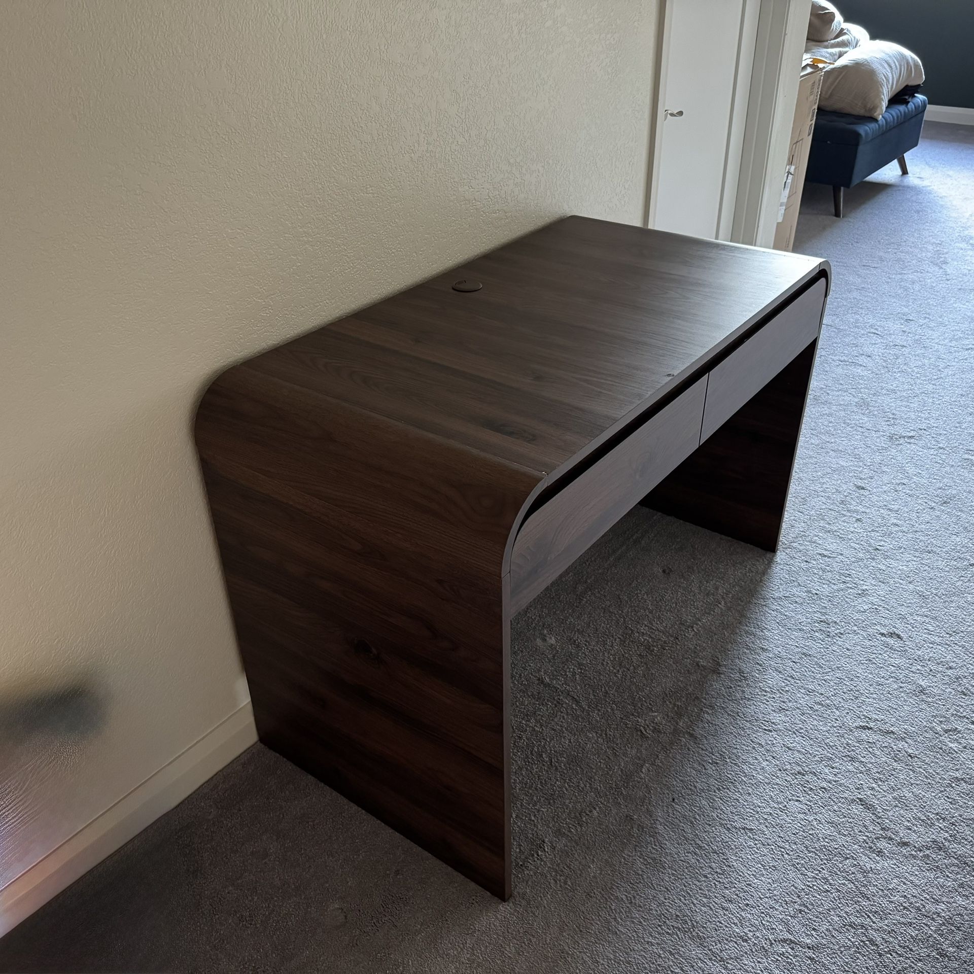 Better Homes & Gardens Juliet Rounded Arch Desk, Walnut Finish