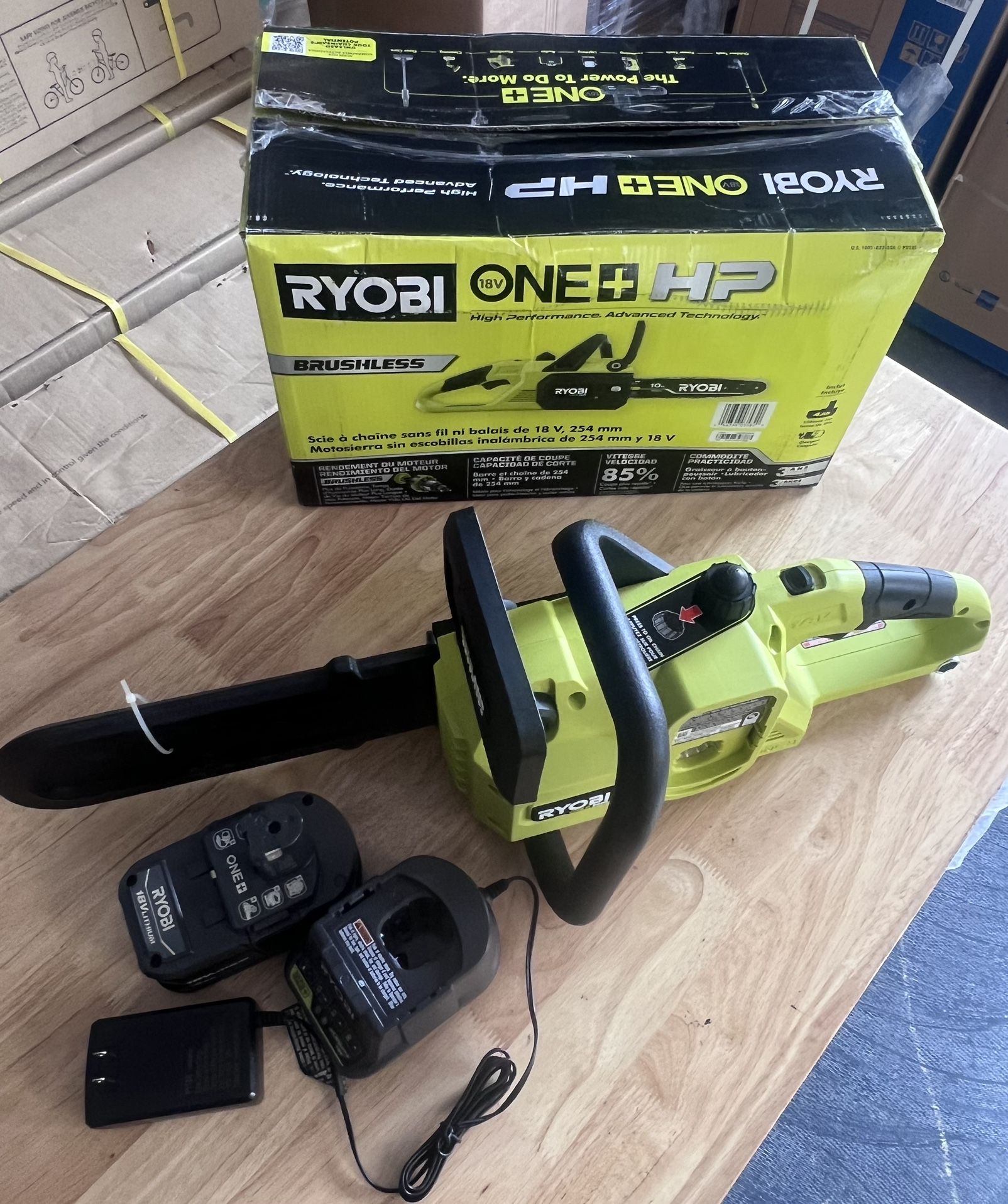 RYOBI ONE+ HP 18V Brushless 10 in. Battery Chainsaw