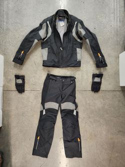 BMW Motorrad OEM MEN'S Textile Motorcycle Jacket, Pants, Gloves, and Boots, Set