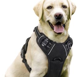 Dog Harness, No-Pull  Harness with 2 Leash Clips, Adjustable Soft Padded Dog Vest, Reflective No-Choke Pet Oxford Vest with Easy Control Handle Small 