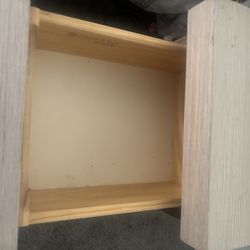 Wooden Table With Power Strip