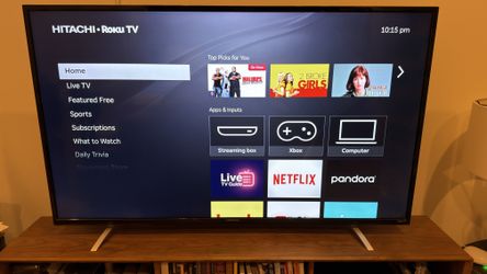 55” Hitachi Roku 4K Smart TV – Works Great