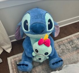 Large Disney Stitch Plush with Scrump Doll