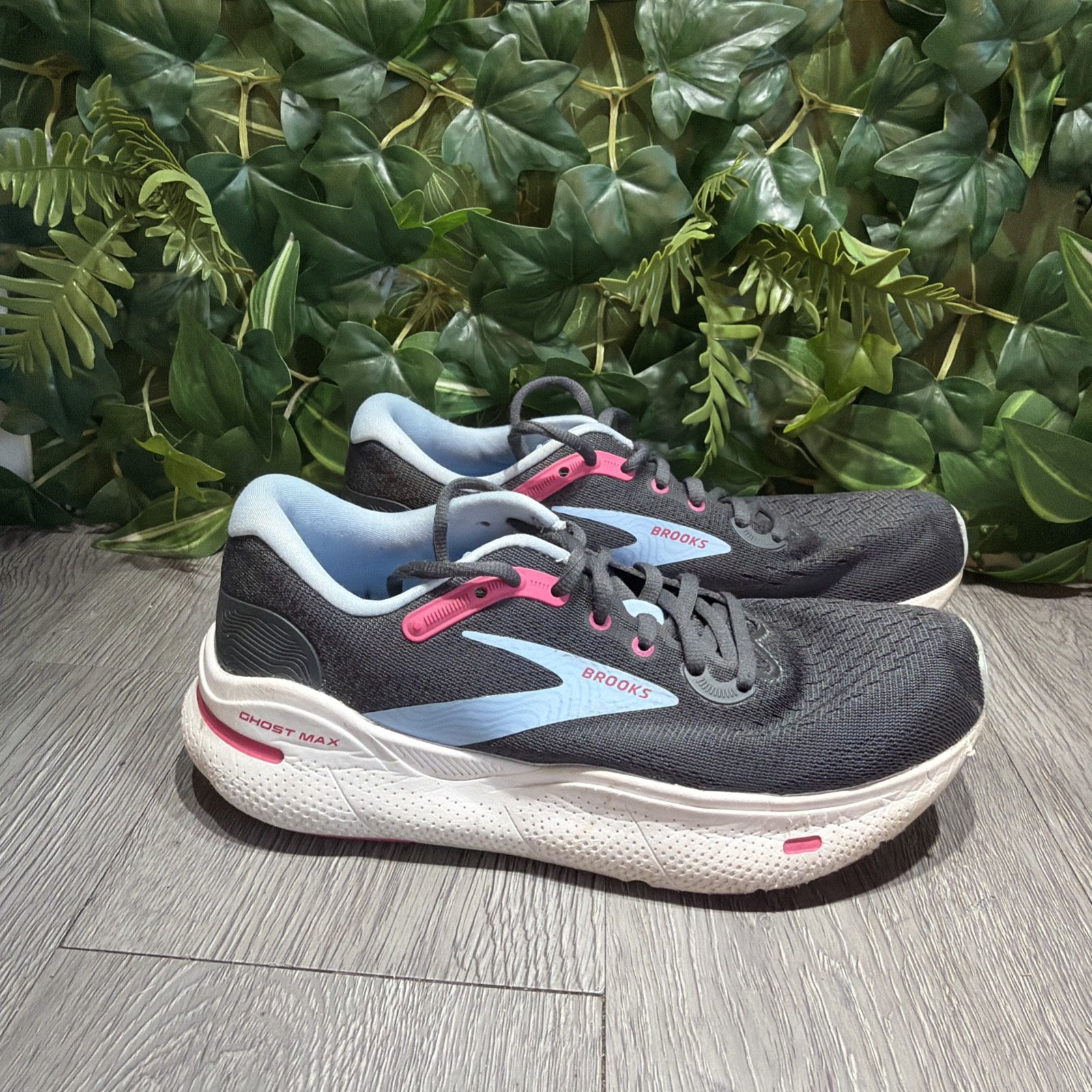 Brooks Ghost Max Shoes Womens 7.5 Gray Blue Running Cushioned 1203951B082