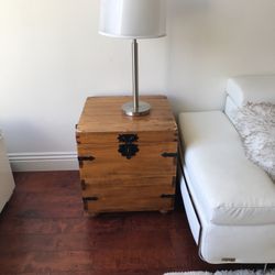 Solid Wood Coastal Decor End Table