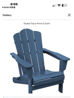 New in box set of 2 Serwall Durable HDPE Foldable Adirondack Chair – Weather-Resistant for All Climate, A041-018