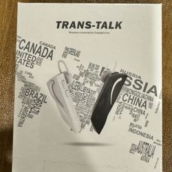 Trans-talk Translation Bluetooth Headset New Sealed Box Perfect Gift! (AIFG)