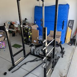 Complete Home Gym Power Rack + Cable Pulley System – Excellent Condition
