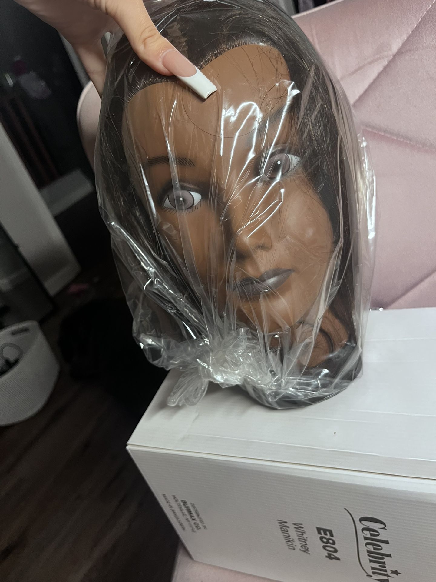Debra hair cutting doll head 