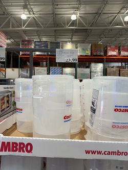 2 - 22 quart buckets with lids