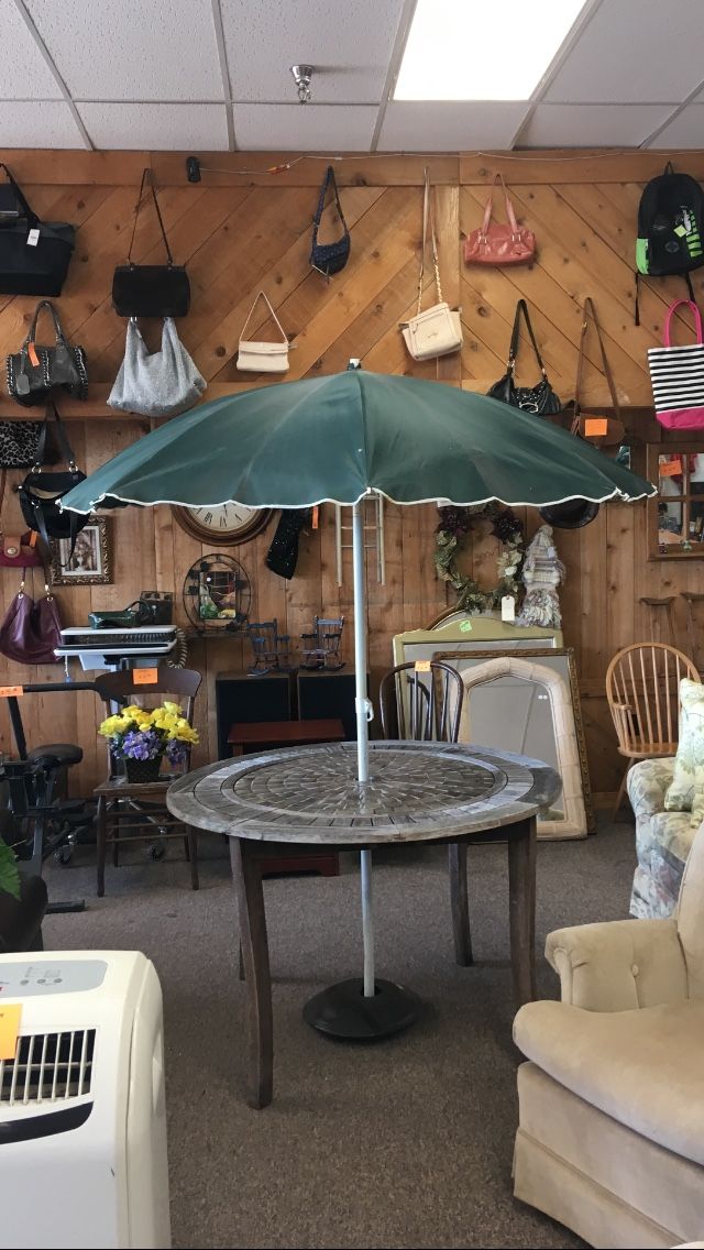 Table with umbrella