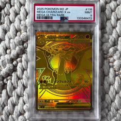 2025 POKEMON JAPANESE M2-INFERNO X #116 MEGA CHARIZARD X EX PSA 9