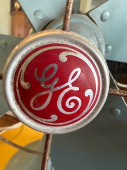 GE antique 1930”s oscillating, tilt fan