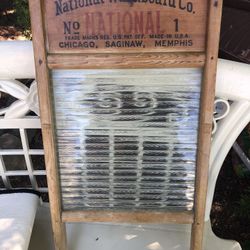 Glass Washboard. Makers Marks Labeled