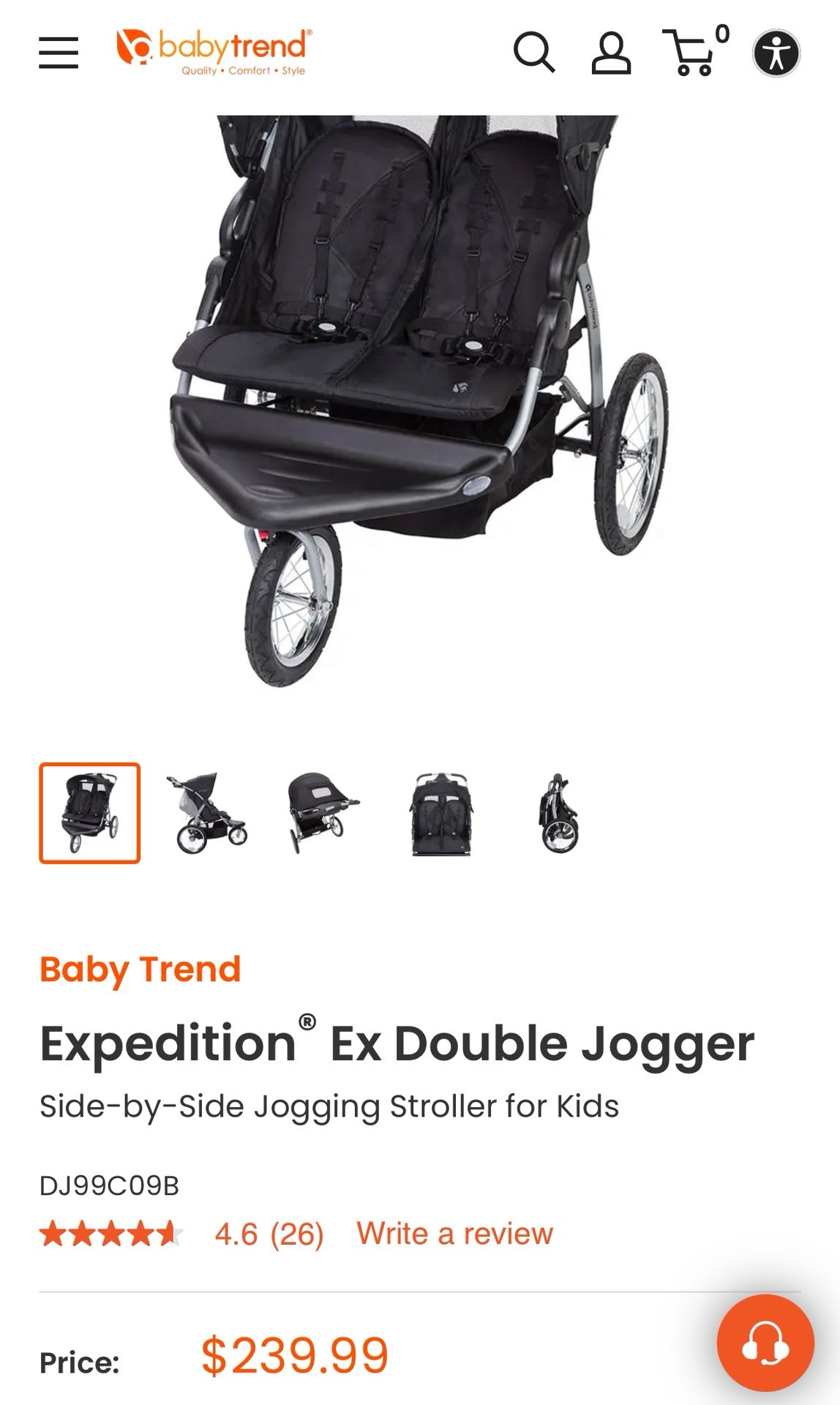Baby Trend® Expedition® EX Double Jogger