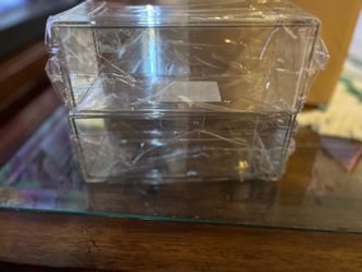 Make up brush organizer & clear drawer box