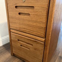 Honey Oak Filing Cabinet 