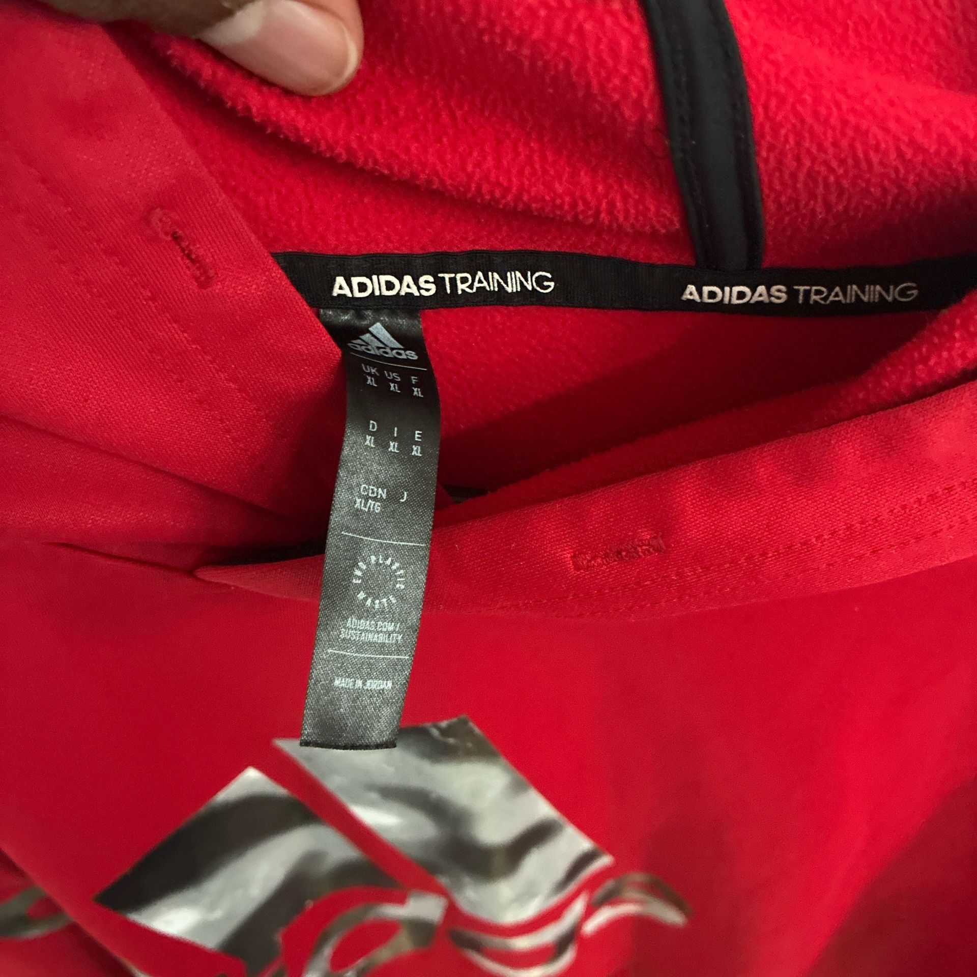adidas red hoodie