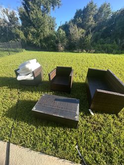 Outdoor patio table and chairs