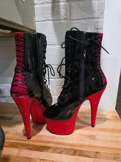 Pleaser Platform Bejeweled boots size 10