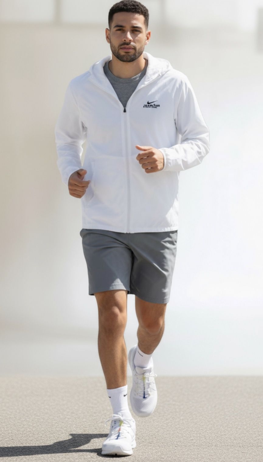 Nike Men’s White Hooded Windbreaker | Size M | Brand New with Tags