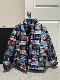 Hypland Naruto VS Sasuke Scenes Puffer Jacket (Multi), Size L