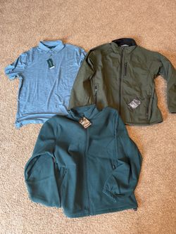 3 brand new items 2 jackets and polo Perry Ellis Landway