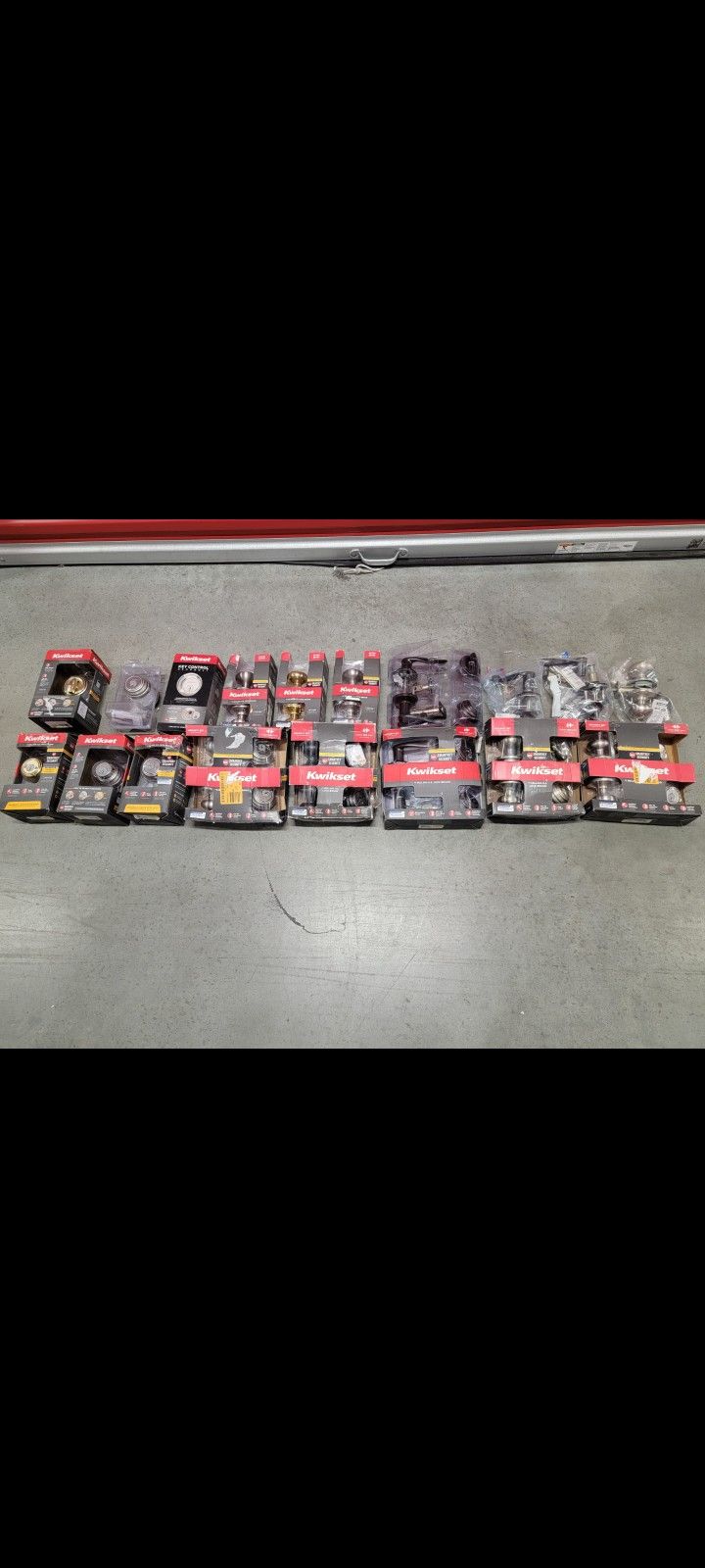 Lot of (18) KWIKSET security Smart Key Door Lock Sets. ( Missing Key )