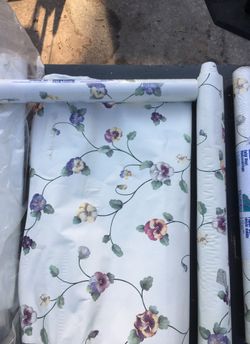 Pansy design self paste wallpaper.