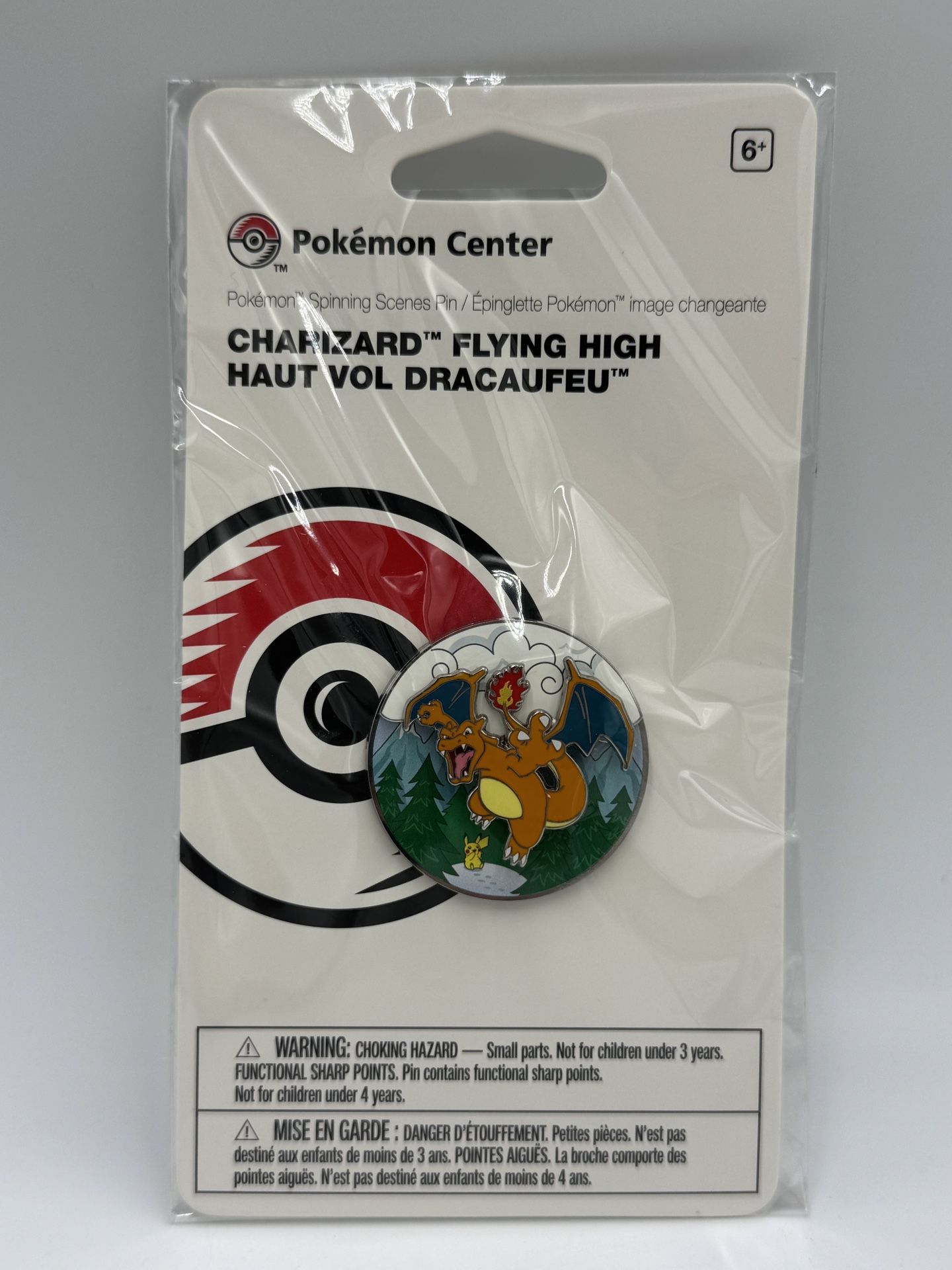 Charizard Flying High Pokemon Center Exclusive Spinning Pin