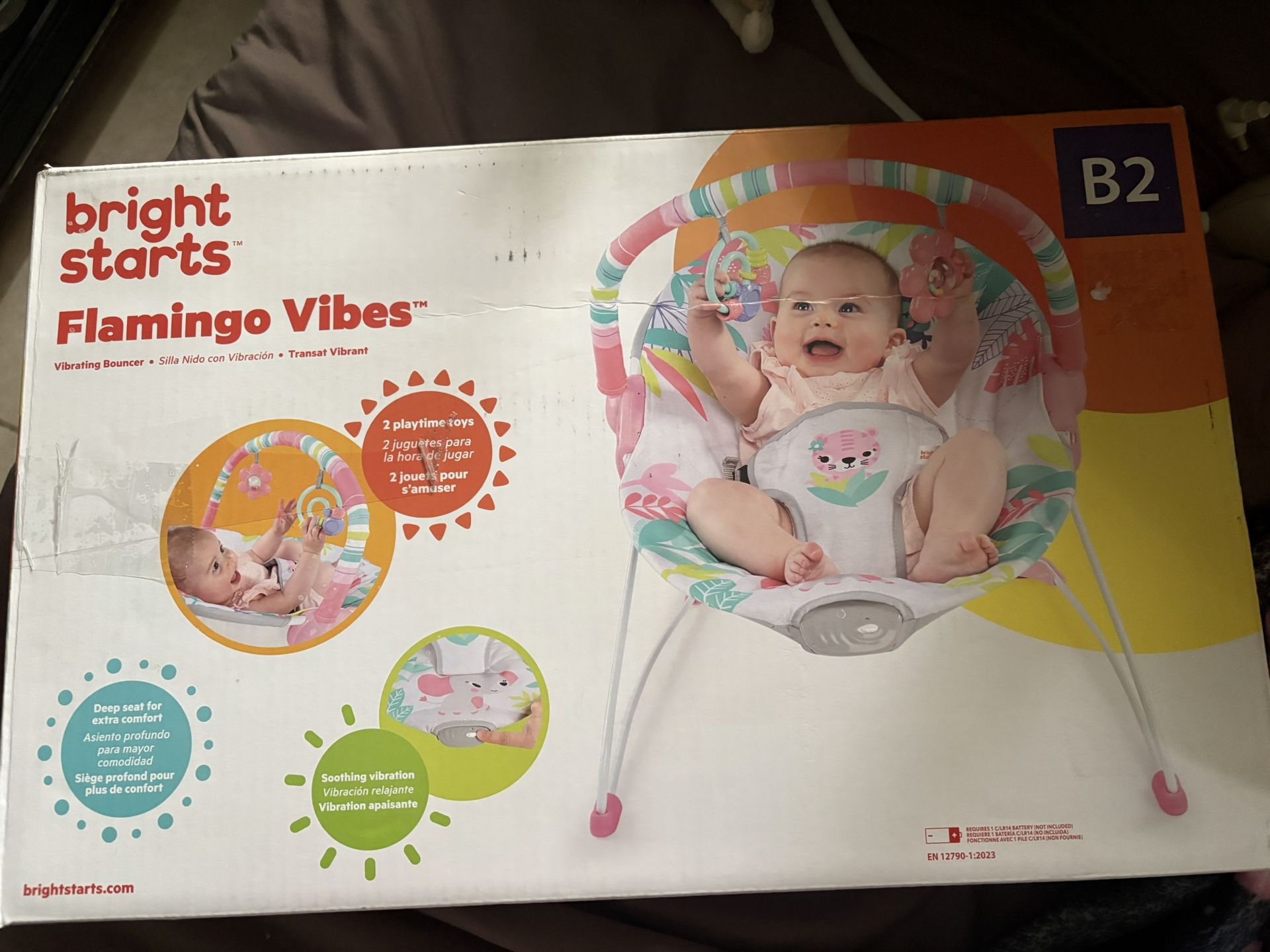 New Bright Starts Baby Bouncer Infant Seat
