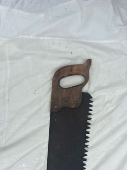 Vintage Hand Saw with Wooden Handle