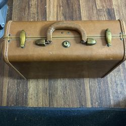 Vintage 50's Samsonite 15” Shwayder Bros. Leather Hard Shell Briefcase Brown