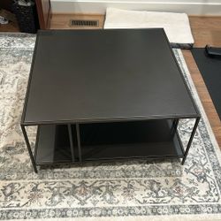 34”x34” Square Metal Coffee Table West Elm 