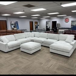 Sofa, sectional, modular white 
