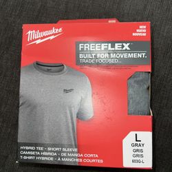 Milwaukee Men's Large Gray Cotton/Polyester Short-Sleeve Hybrid Work T-Shirt