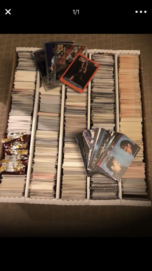 Huge box of basketball cards and more