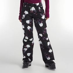 The North Face Women Size XL Short Freedom Insulated Snow Ski Pants Black Floral