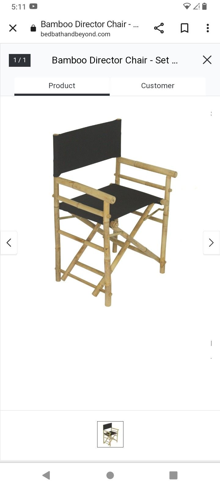 Bamboo Directors Chair