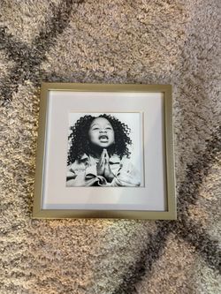 Gold Square Picture Frame with White Mat