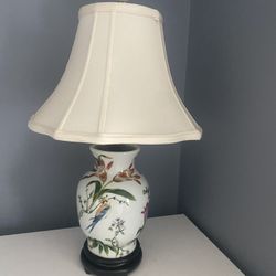Table Lamp With Cream Shade 