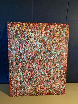 Abstract Splatter Paint Canvas Art