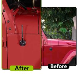Short Antenna Trim for Jeep Wrangler JK JL JLU JT Rubicon Sahara Sport 2007-2025 Antenna Base Replacement Accessories 5.9 inch 1-Pack.
🌻 