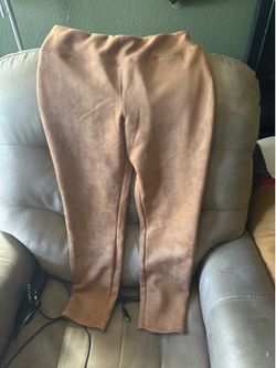 Woman’s Stretchy Suede Light brown pants