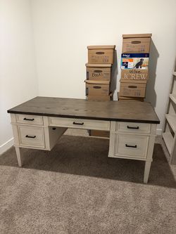 Living Spaces 66" Executive Desk - Aberdeen Collection