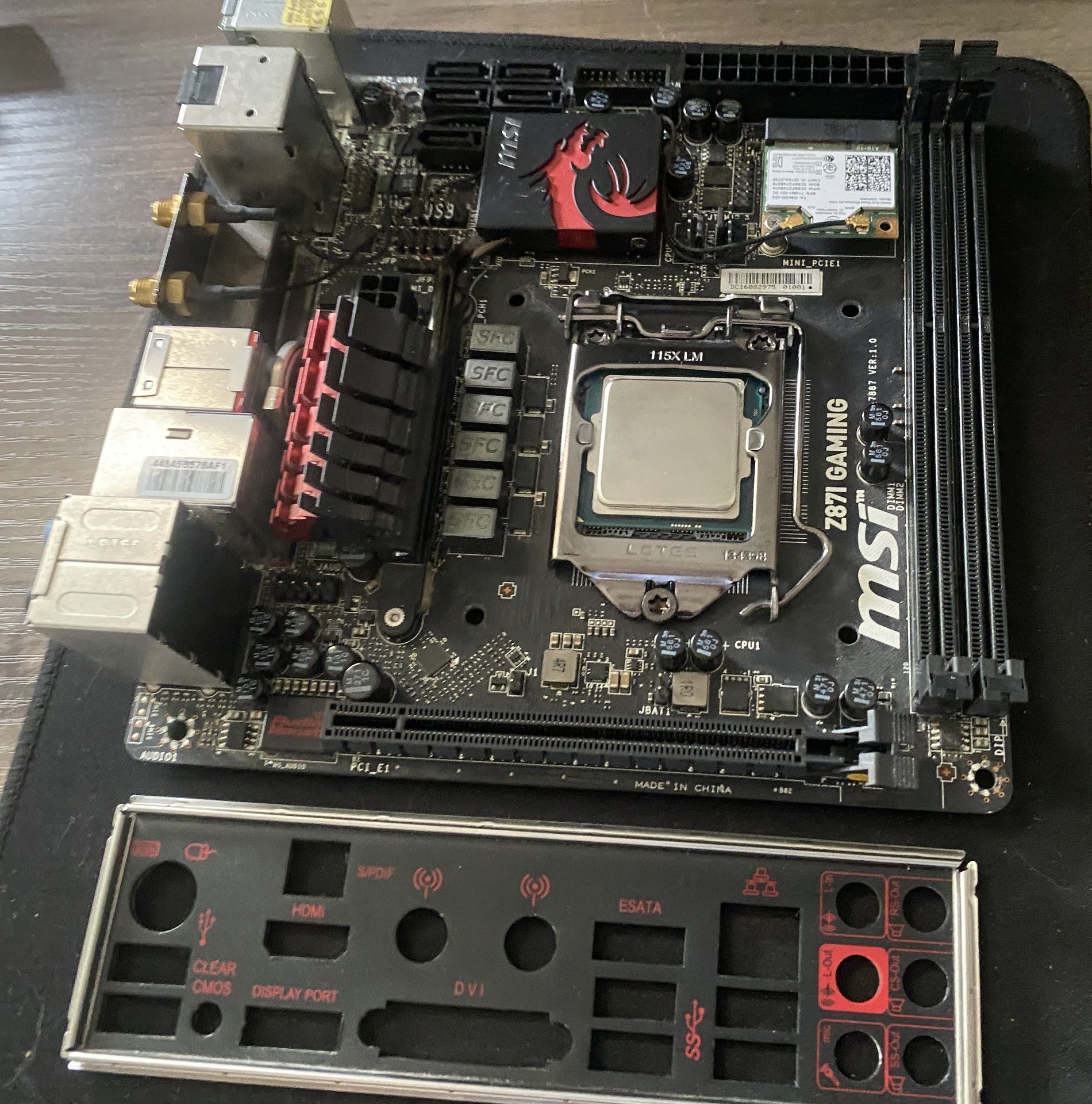 MSI Z781 Gaming Mini Motherboard i5-4590 - 8GB Ram - With Wi-Fi