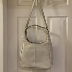 Beige Two Zippers Purse