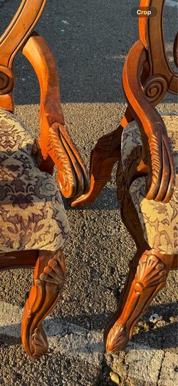 2 Vintage Solid Wood Chairs