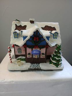 Christmas Village Reindeer Entrance House Figurine