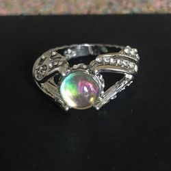 Sterling Silver And Moonstone Ring